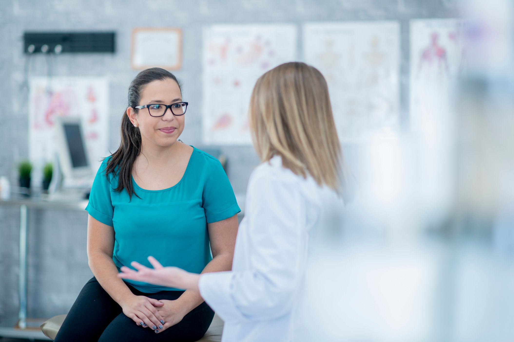 Doctor talking to patient